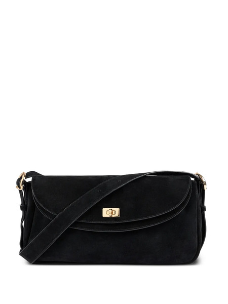  Sandro Le Mambo Suede Shoulder Bag - Black 