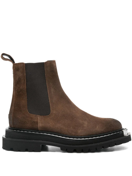  Sandro Leather Boots - Brown 