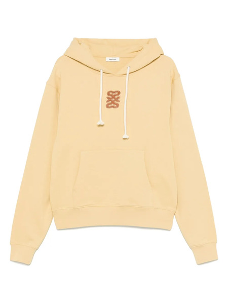  Sandro Leather-patch Hoodie - Yellow 