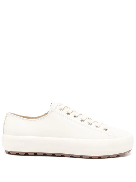  Sandro Leather Sneakers - Neutrals 