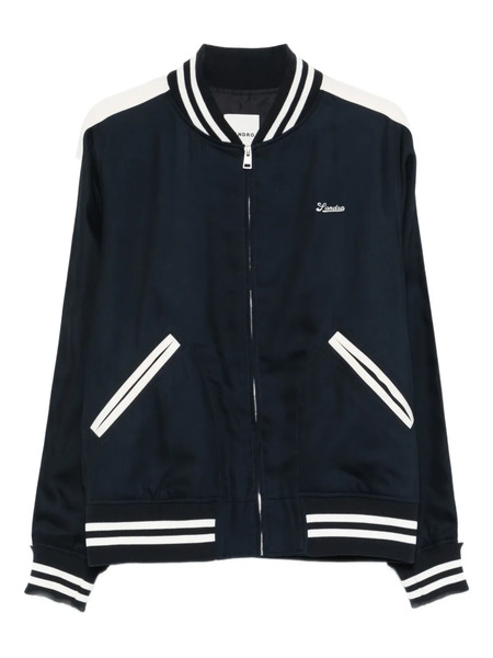  Sandro Logo-embroidered Bomber Jacket - Blue 