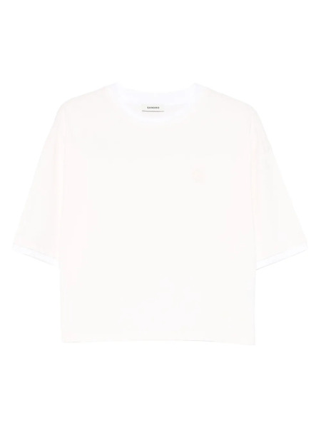  Sandro Logo-embroidered T-shirt - Pink 