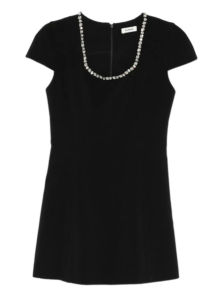  Sandro Mini Crystal-embellished Dress - Black 