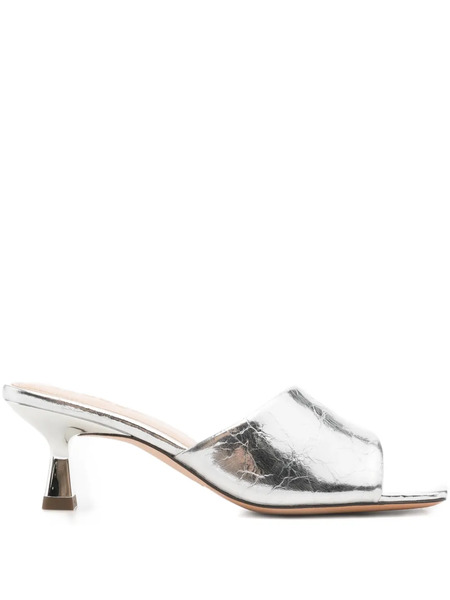  Sandro 60mm Leather Sandals - Silver 