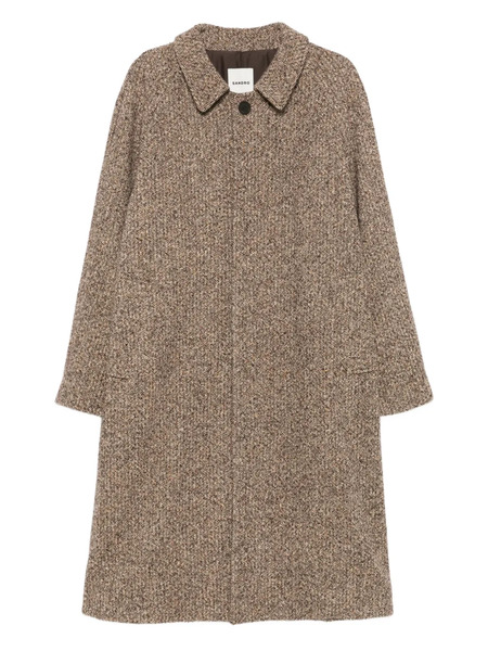  Sandro Oversized Wool Coat - Brown 