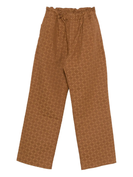  Sandro Patterned Wide-leg Jeans - Brown 