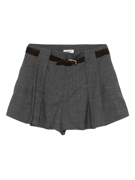  Sandro Pleated Belted Shorts - Grey 