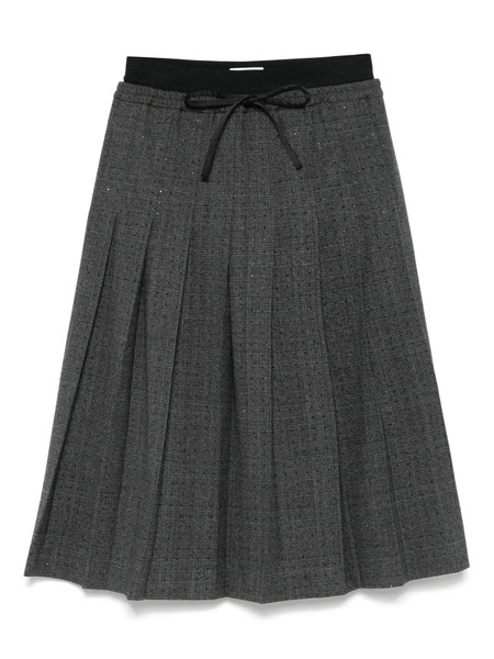 Sandro Pleated Midi Skirt - Grey 