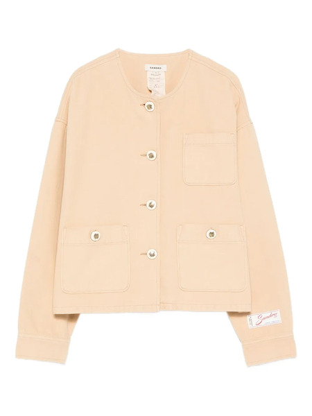  Sandro Pocket Cotton Jacket - Neutrals 