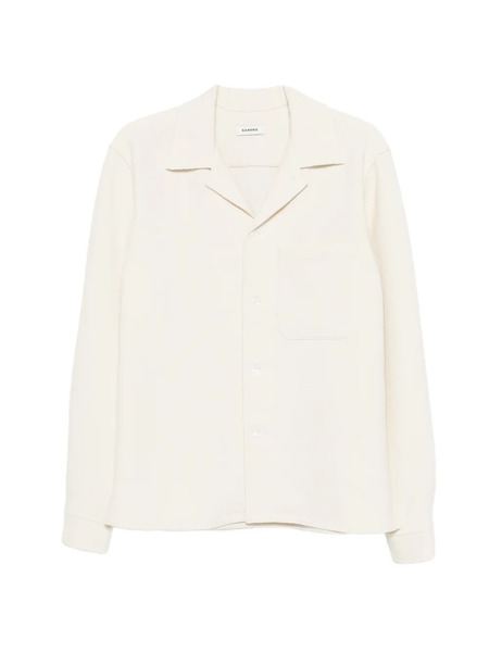  Sandro Polo-collar Pocket Shirt Jacket - White 