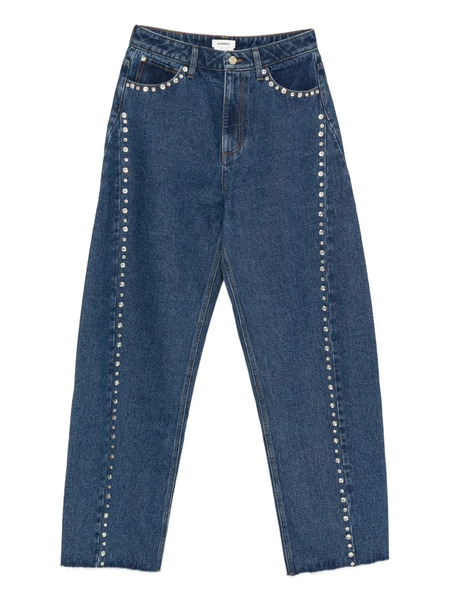  Sandro Rhinestone Barrel Trousers - Blue 