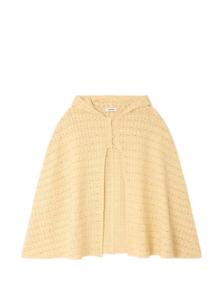  Sandro Rhinestone Hooded Cape - Neutrals 