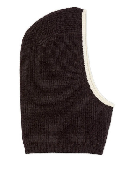  Sandro Ribbed Knit Balaclava - Brown 