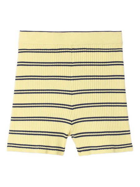  Sandro Ribbed Striped Shorts - Yellow 