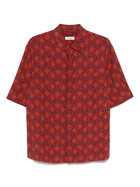  Sandro Rope-print Shirt - Orange 