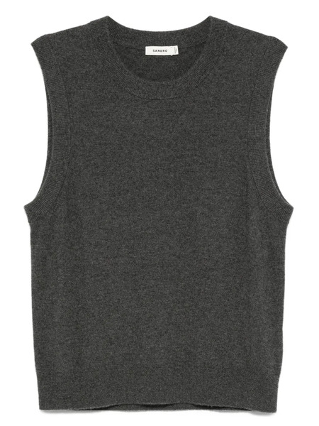  Sandro Round-neck Vest - Grey 