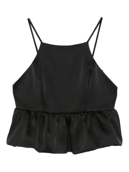  Sandro Ruffled Camisole Top - Black 