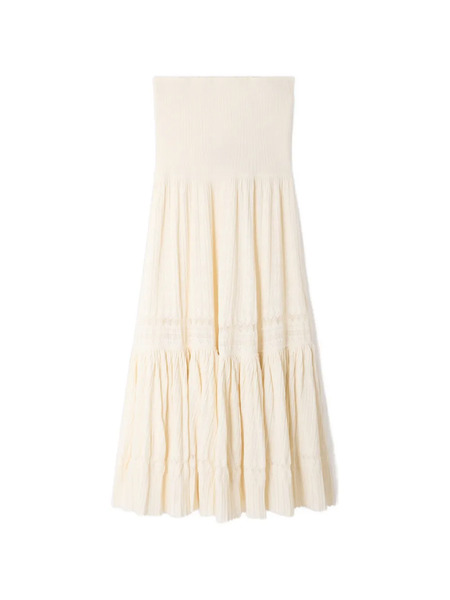  Sandro Ruffled Long Skirt - Neutrals 