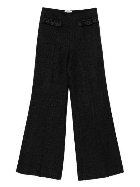  Sandro Ruffled-pocket Tweed Trousers - Black 