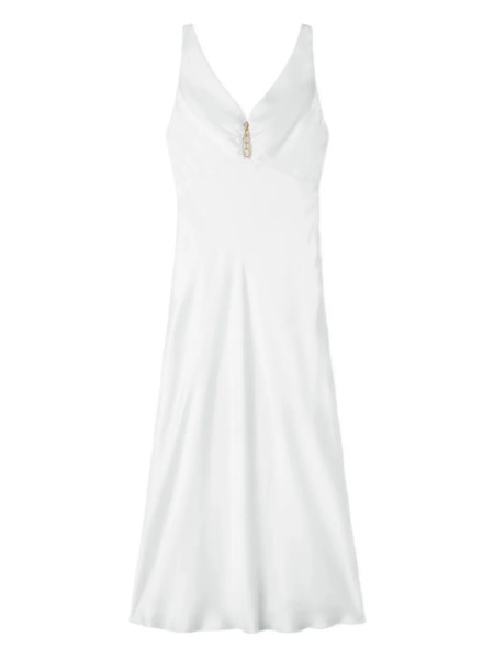  Sandro Satin Effect Dress - White 