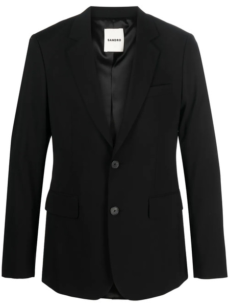  Sandro Single-breasted Wool Blazer - Black 