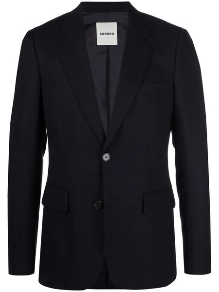  Sandro Single-breasted Wool Suit Jacket - Blue 