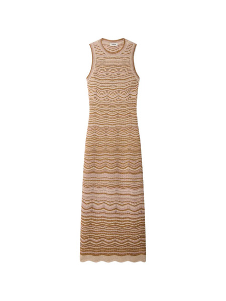  Sandro Sleeveless Midi Dress - Neutrals 