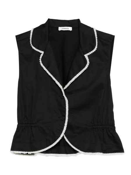  Sandro Sleeveless Shirt - Black 