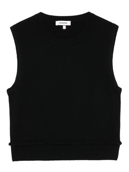  Sandro Sleeveless Top - Black 
