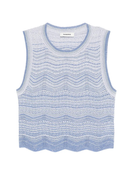  Sandro Sleeveless Top - Blue 
