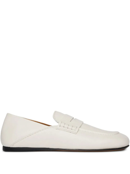  Sandro Smooth Leather Loafers - White 