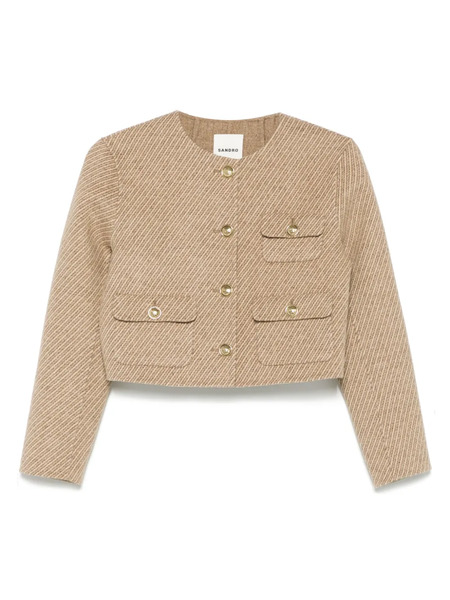 Sandro Striped Jacket - Neutrals 