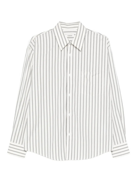  Sandro Striped-pattern Button Shirt - White 