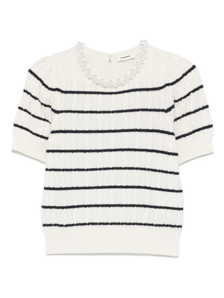  Sandro Striped T-shirt - Neutrals 