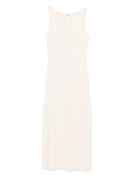  Sandro Studded Knit Midi Dress - Neutrals 