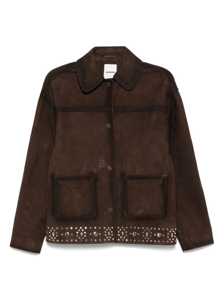  Sandro Suede Jacket - Brown 