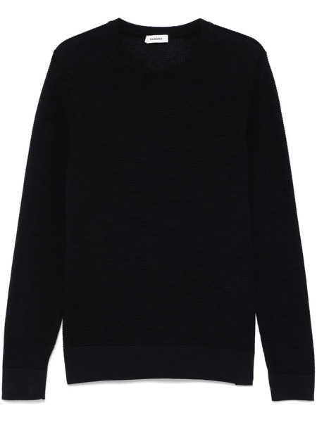  Sandro Textured Knit Sweater - Blue 