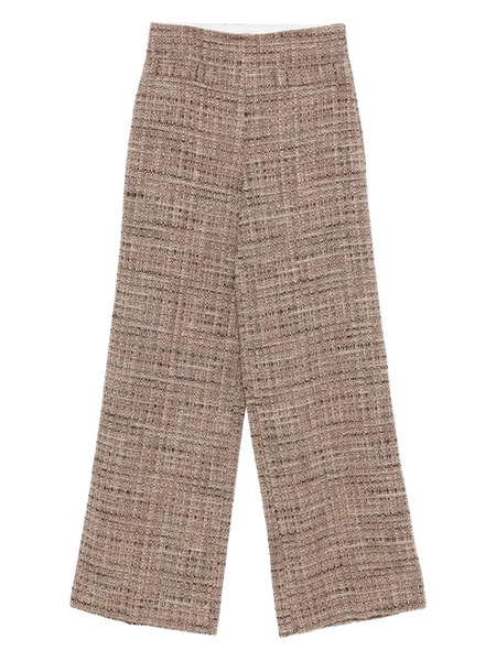  Sandro Tweed Wide-leg Trousers - Brown 