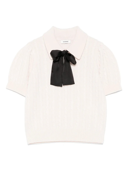  Sandro Virgin Wool-blend Polo Shirt - Neutrals 