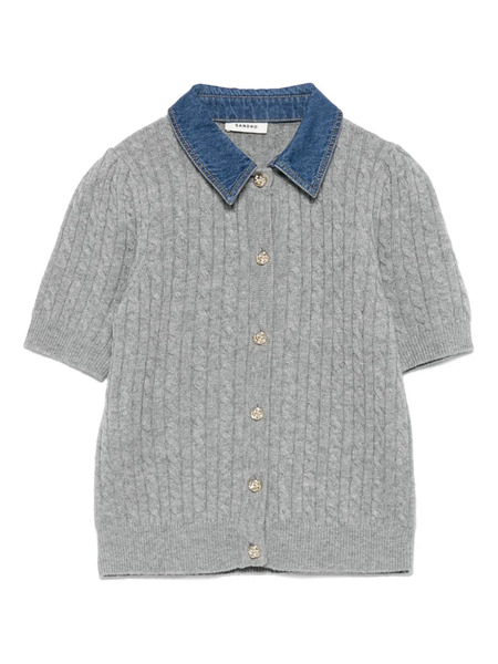  Sandro Wool Cardigan - Grey 