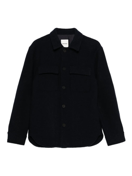  Sandro Wool Flap-pocket Overshirt - Blue 