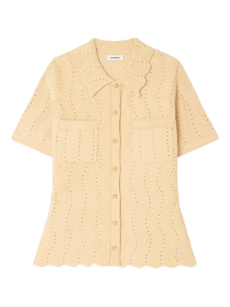  Sandro Zigzag-pattern Cardigan - Neutrals 