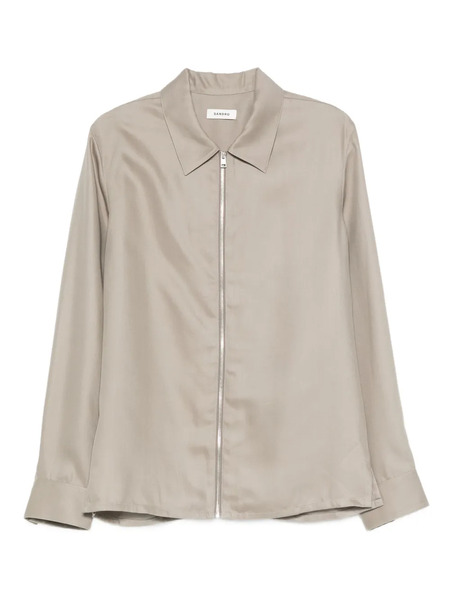  Sandro Zip-fastening Shirt Jacket - Green 