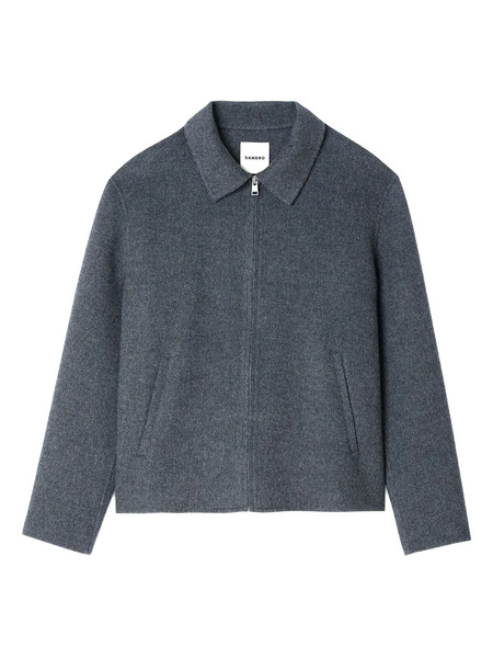  Sandro Zip-front Shirt Jacket - Grey 