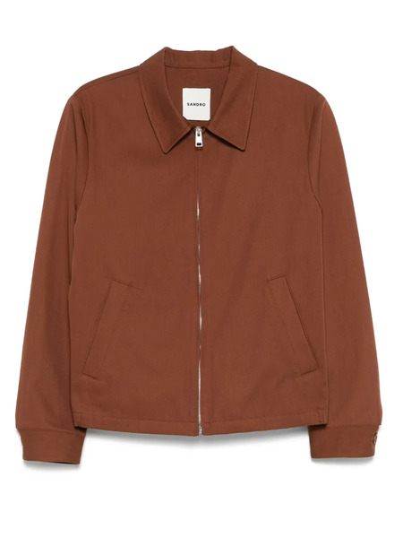  Sandro Zip Pointed-collar Jacket - Brown 