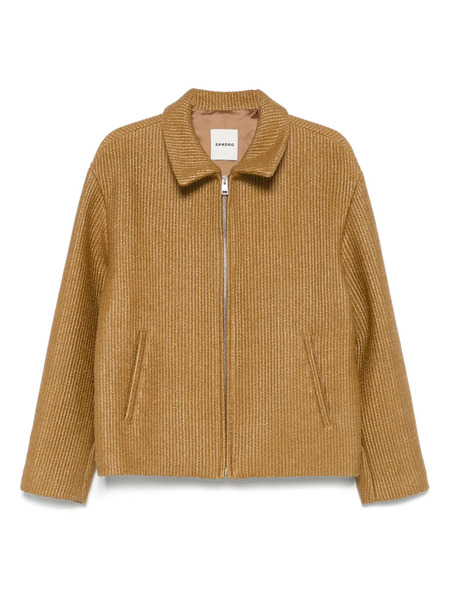  Sandro Zip-up Bomber Jacket - Brown 