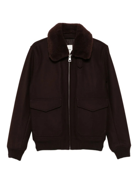  Sandro Zip-up Bomber Jacket - Brown 