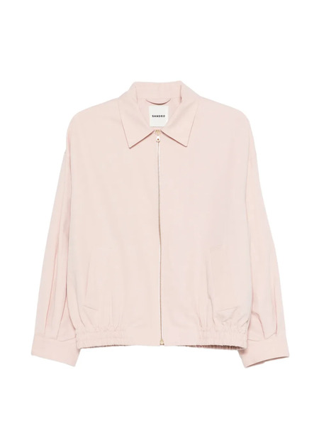  Sandro Zip-up Pocket Bomber Jacket - Pink 