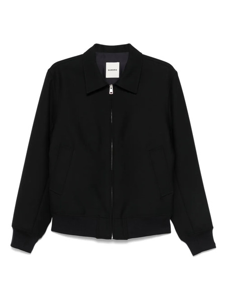  Sandro Zip-up Pointed-collar Jacket - Blue 