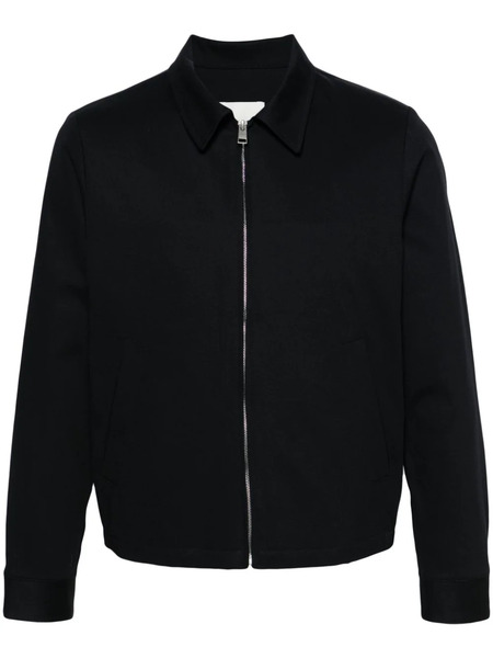  Sandro Zipped Cotton Shirt Jacket - Blue 